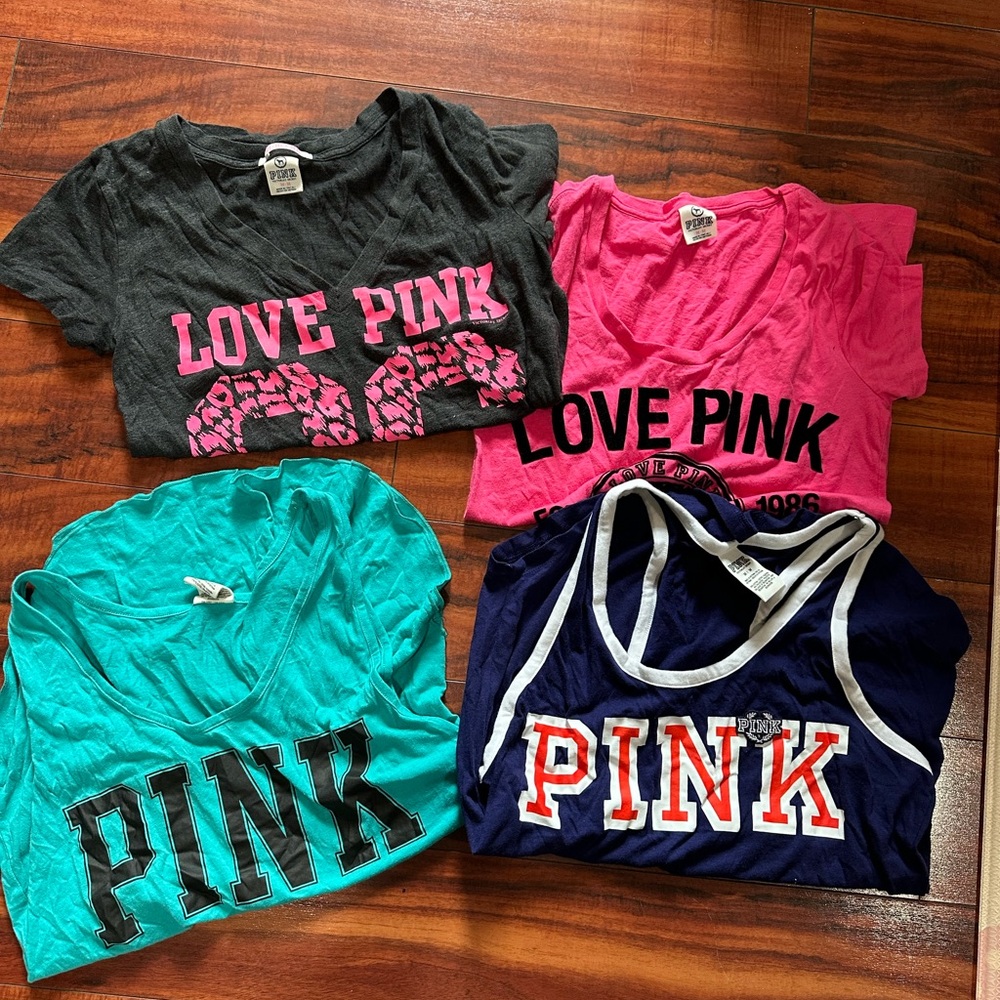 Lot of 4 Victoria Secret Pink shirts